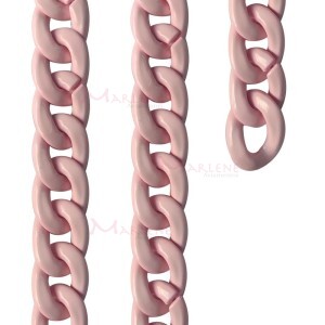 Corrente plástica elo 23X17mm rosa bebê 9650 com aproximidamente 80 elos no metro
