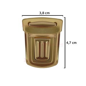 Fecho para bolsa ouro com encaixe SK-20-1
