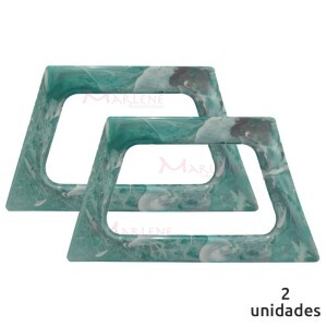 Alça para bolsa trapézio verde esmeralda mesclado 7709 com 1 par