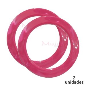 Alça para bolsa meia argola pink mesclado 7710 com 1 par