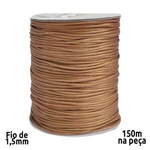 Fio encerado 1,5mm bege com 150m na peça HGLX
