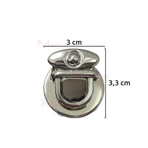 Fecho para bolsa níquel com encaixe A1029 com 1 unidade