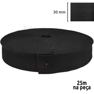 Fita chic 30mm para alça de bolsa com 25m em poliéster Bicolor