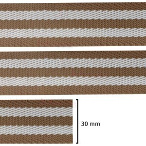 Fita chic 30mm para alça de bolsa por metro em poliéster Bicolor