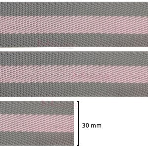 Fita chic 30mm para alça de bolsa por metro em poliéster Bicolor