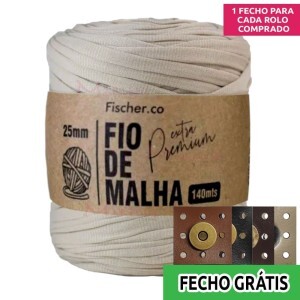 Fio de malha extra premium 25mm com 140m Fischer + fecho de corino grátis