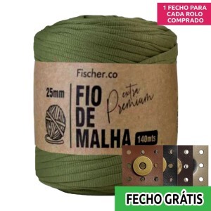 Fio de malha extra premium 25mm com 140m Fischer + fecho de corino grátis