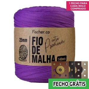 Fio de malha extra premium 25mm com 140m Fischer + fecho de corino grátis