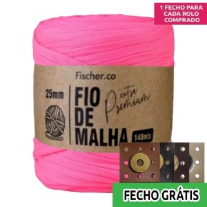 Fio de malha extra premium 25mm com 140m Fischer + fecho de corino grátis