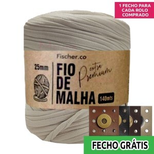 Fio de malha extra premium 25mm com 140m Fischer + fecho de corino grátis
