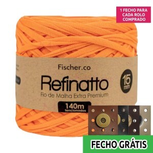 Fio de malha Refinatto extra premium 15mm com 140m Fischer + fecho de corino grátis