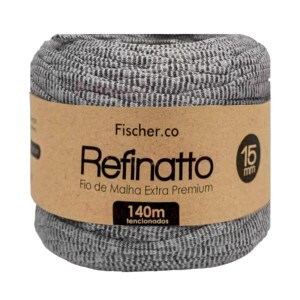 Fio de malha Refinatto extra premium 15mm com 140m Fischer + fecho de corino grátis