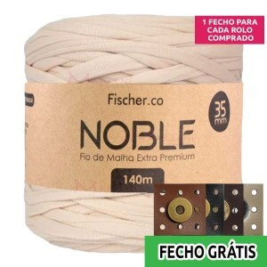 Detalhes: Fio de malha Noble extra premium 35mm com 140m Fischer + fecho de corino grátis