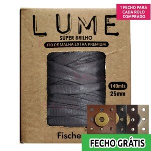 Fio de malha Lume extra premium 25mm com 140m Fischer + fecho de corino grátis