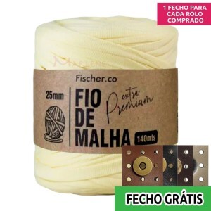 Fio de malha extra premium 25mm com 140m Fischer + fecho de corino grátis