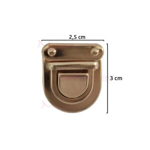 Fecho para bolsa ouro com encaixe SK-8