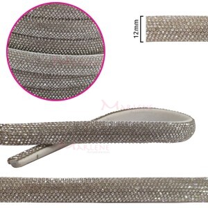 Tubo de strass (strass meia cana) 12mm BMZ12-3 por metro