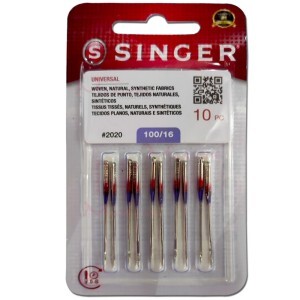 Agulha singer 2020 nº16 para máquina doméstica com 10 unidades