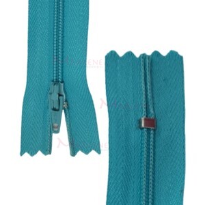 Zíper de nylon fino 18cm unidade