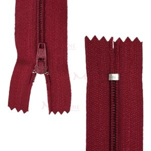 Zíper de nylon fino 18cm unidade