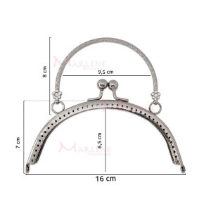 Armação fecho da vovó oval 16cm com alça HYTS-5