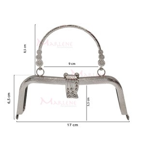 Armação fecho da vovó retangular 17cm com alça HYTS-4